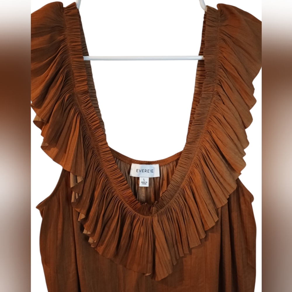 Evereve Rust Ruffle Blouse - Picture 5 of 9